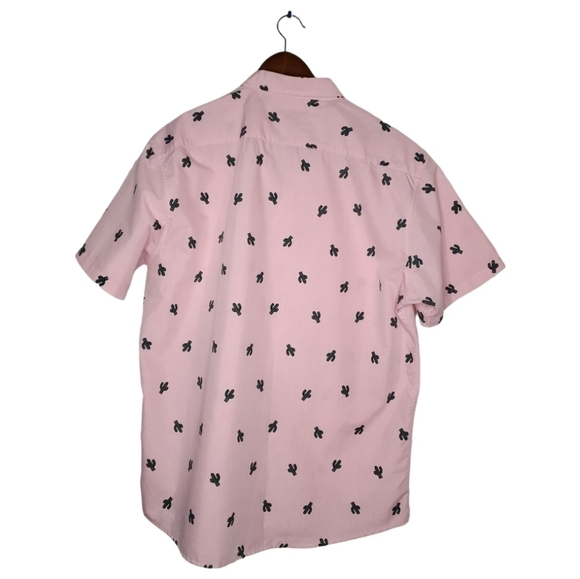 Molokai Surf Co. Light Pink Wild West Short Sleeve Button-down Shirt Size 2XL - Picture 2 of 5